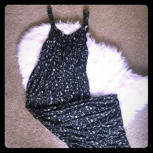 Charlotte Russe black floral maxi dress